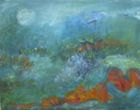 Landschaft mit Rot